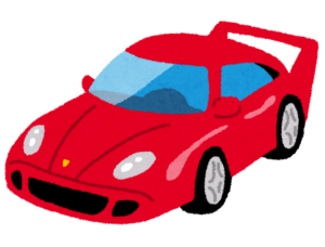 赤いスポーツカーのイラスト