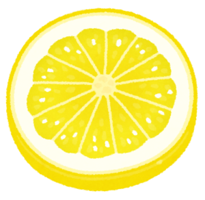 スライスされたレモンのイラスト