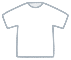 白いTシャツのイラスト