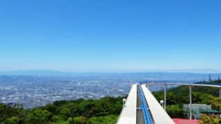 生駒山上遊園地　サイクルモノレールからみた大阪平野
