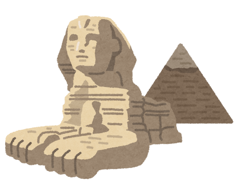 スフィンクスとピラミッドのイラスト